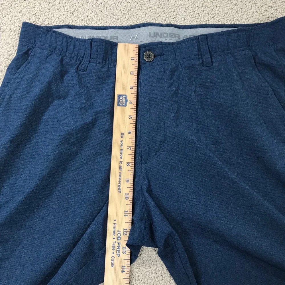 Under Armour Match Play Golf Pants Mens 38x32 Blue Heathered Straight Leg Chino